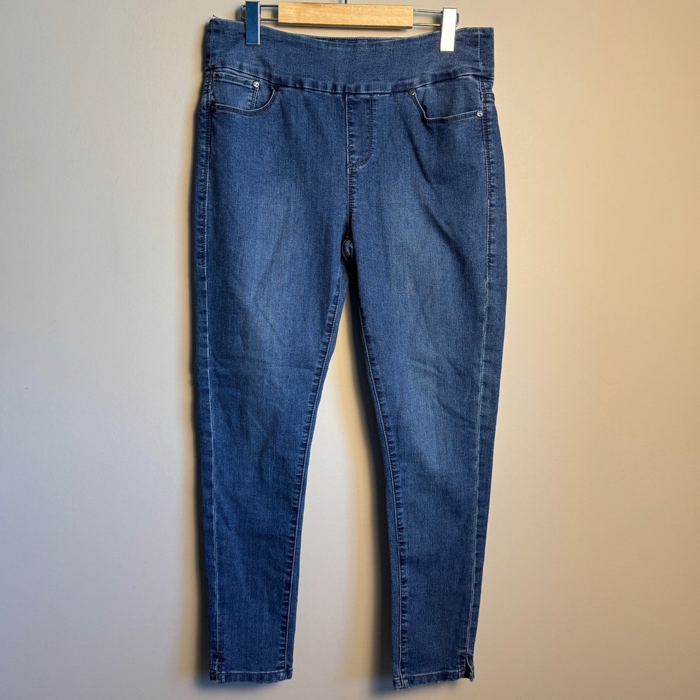 Lola Jeans Rachel MB High Rise Ankle Petite‎ 4-Way Stretch Pull On Denim Jeans